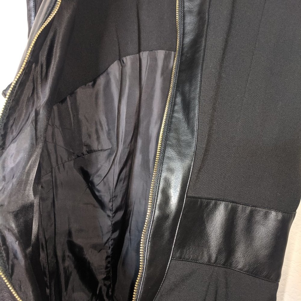 Calvin Klein Faux Leather Mini Dress Fancy 8 - Picture 5 of 5